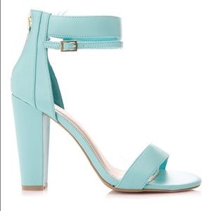 Mint Green Chunky Heels- Never Worn!